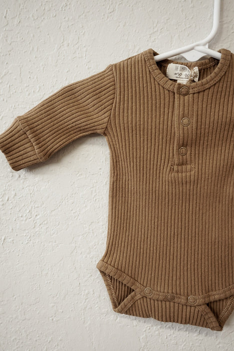 The Ribbed Onesie - Camel