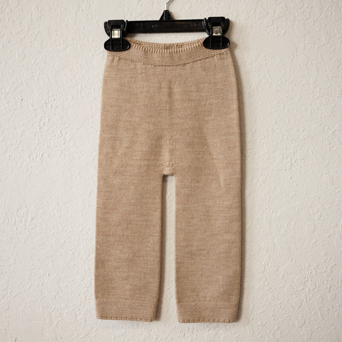 Guido Merino Wool Knit Pants - Sand