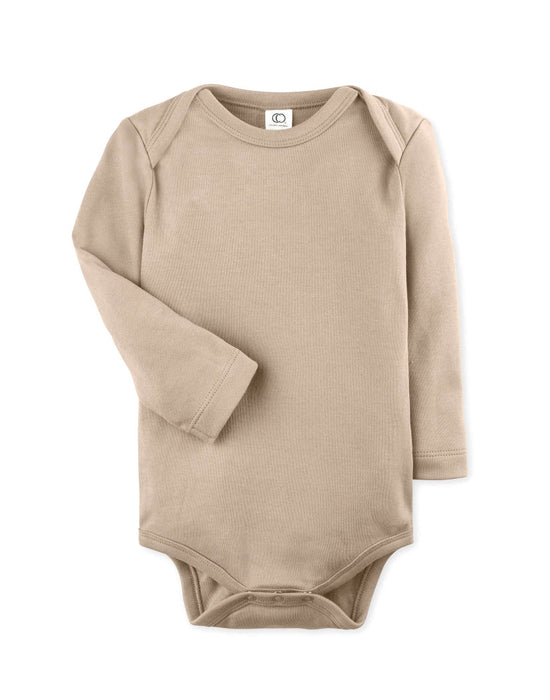 Long Sleeve Classic Organic Bodysuit - Clay