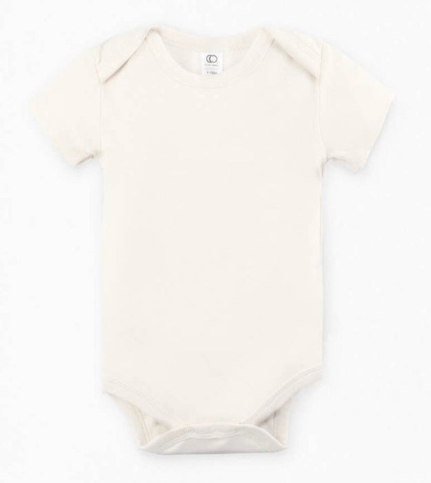 Short Sleeve Classic Organic Bodysuit - Natural