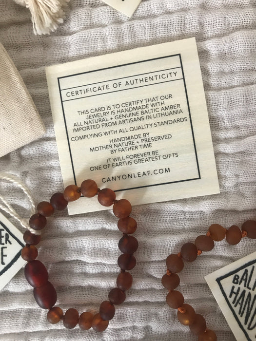 Raw Cognac Amber Anklet/Bracelet