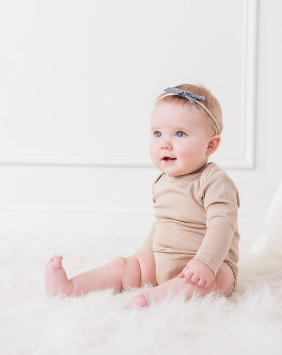 Long Sleeve Classic Organic Bodysuit - Clay
