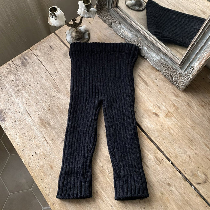 Thick Ribbed Knit Pants
