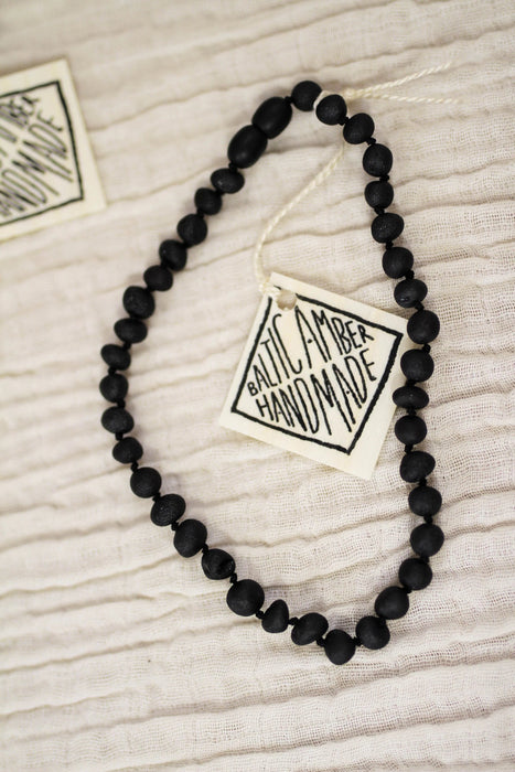 Raw Black Amber Necklace