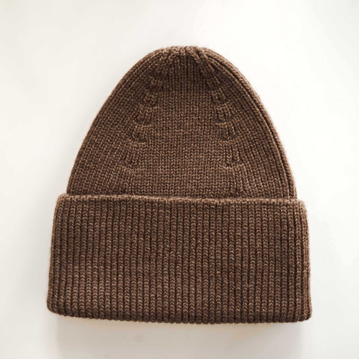 Fonzie Merino Wool Beanie - Mocha