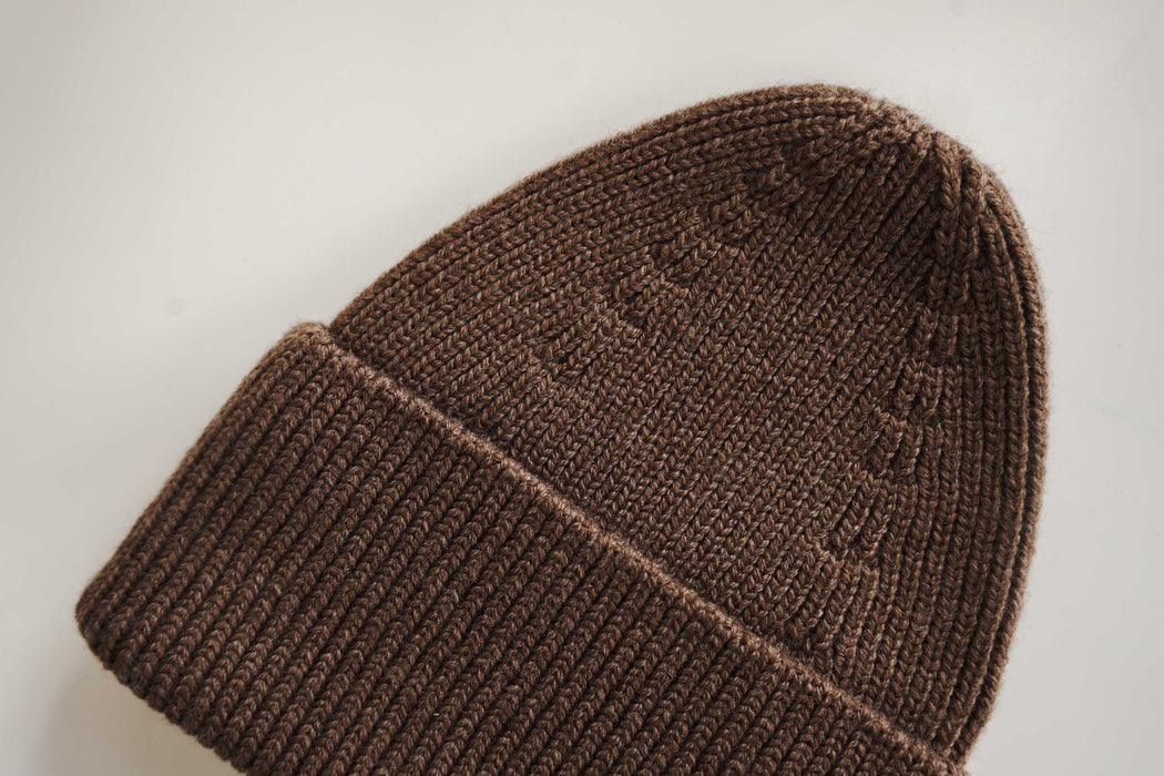 Fonzie Merino Wool Beanie - Mocha