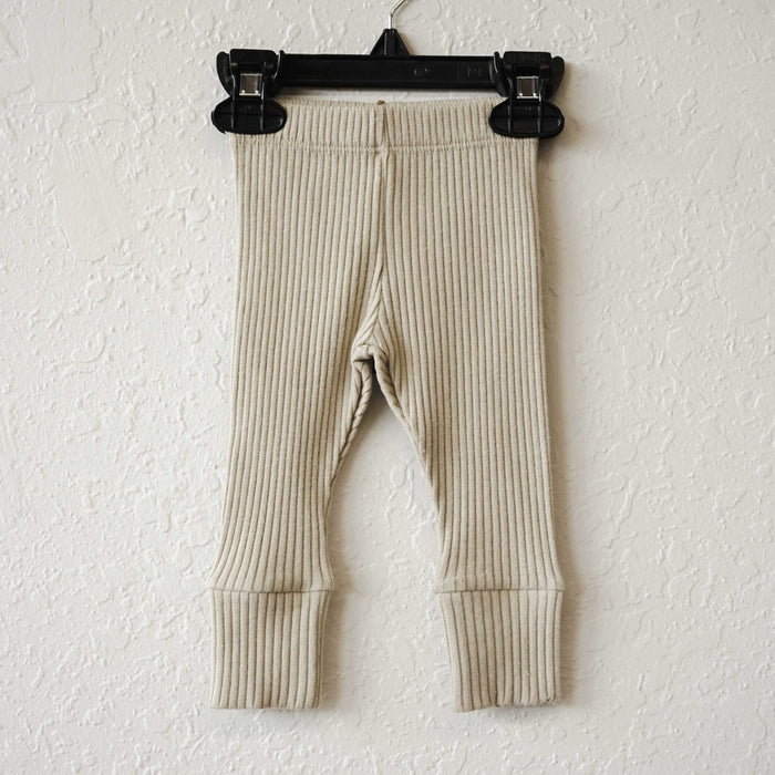 The Ribbed Legging- Ecru