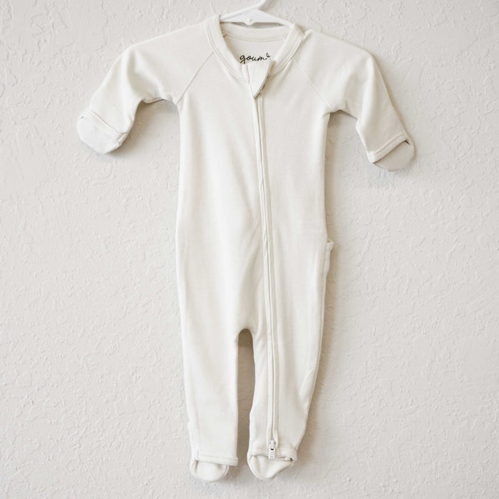 Bamboo Organic Cotton Footie - Cloud