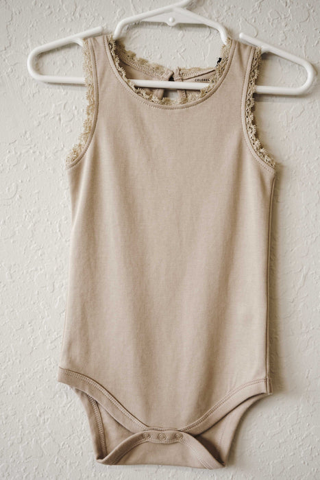 Luna Lace Organic Bodysuit - Clay